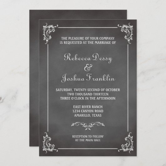  roemeense grijze kartonnen rolbruiloft kaart (Voorkant / Achterkant)