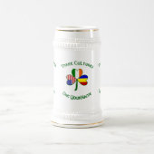 Roemeense Ierse Vlag van de VS Shamrock Gepersonal Bierpul (Center)
