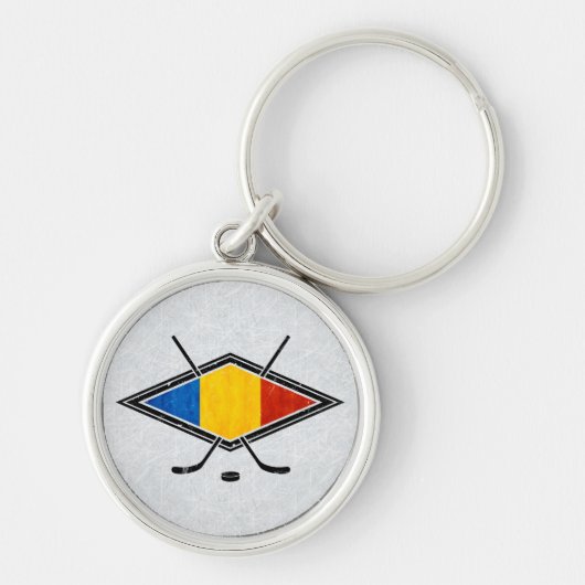 Roemeense ijshockeyvlag sleutelhanger (Voorkant)