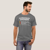 Roemeense ingenieur Definition Funny Romania Gift T-shirt (Voorkant volledig)