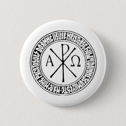 Roemeense kerstman met Jesus Prayer Ronde Button 5,7 Cm (Voorkant)