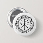 Roemeense kerstman met Jesus Prayer Ronde Button 5,7 Cm (Voorkant /achterkant)