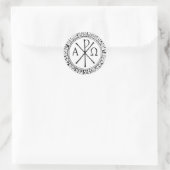 Roemeense kerstman met Jesus Prayer Ronde Sticker (Tas)