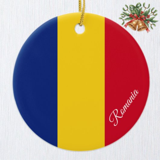 Roemeense kerstversiering, Roemeense vlag Keramisch Ornament
