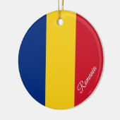 Roemeense kerstversiering, Roemeense vlag Keramisch Ornament (Links)