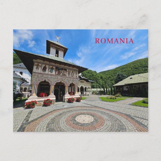 Roemeense klooster uitzicht ansichtkaart briefkaart (Voorkant)