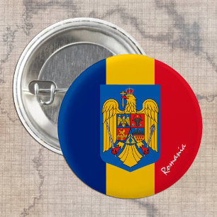Roemeense knoop, patriottische Roemeense vlag mode Ronde Button 3,2 Cm