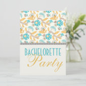 roemeense krant floral gold bachelorette kaart (Staand voorkant)