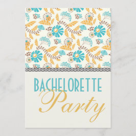 roemeense krant floral gold bachelorette kaart