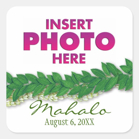 roemeense lei vierkante sticker (Voorkant)