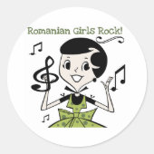 Roemeense meisjes Rock Ronde Sticker (Voorkant)