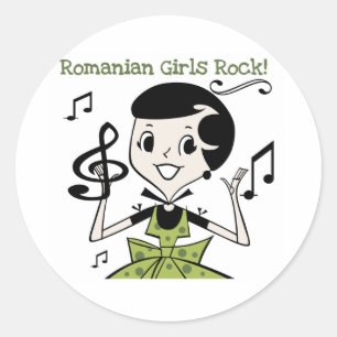 Roemeense meisjes Rock Ronde Sticker