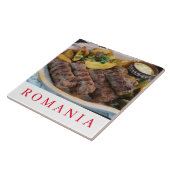 Roemeense Mici up close keramische tegel Tegeltje (Zijkant)