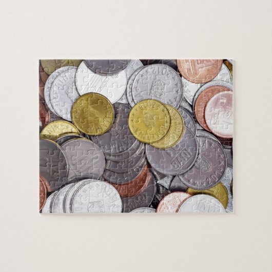 Roemeense muntstukken legpuzzel (Horizontaal)