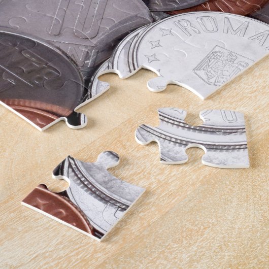 Roemeense muntstukken legpuzzel (Zijkant)