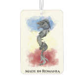 Roemeense nationale vlag en oude Dacische wolf Luchtverfrisser (Achterkant)