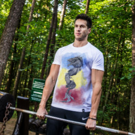 Roemeense nationale vlag en oude Dacische wolf T-shirt