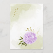 roemeense paarse bloemen grienerige details informatiekaartje (Achterkant)