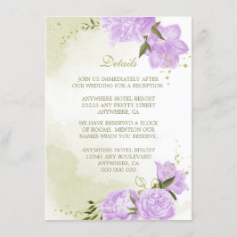 roemeense paarse bloemen grienerige details informatiekaartje