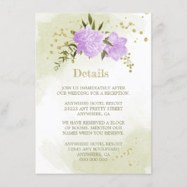 roemeense paarse bloemen grienerige details informatiekaartje