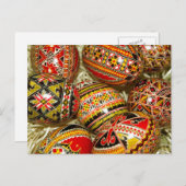 Roemeense paaseieren feestdagenkaart (Voorkant / Achterkant)