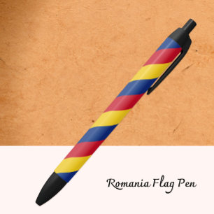 Roemeense pen, Roemeense vlag school / kantoor Zwarte Inkt Pen
