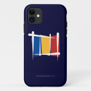 Roemeense penseelvlag iPhone 11 hoesje