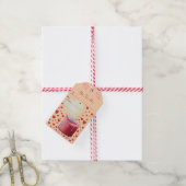 roemeense roemeense kaars met hartvormige vlam cadeaulabel (Met Touw)