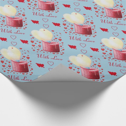 roemeense roemeense kaars met hartvormige vlam cadeaupapier (Hoek)