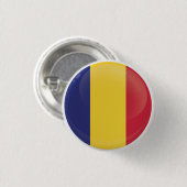 Roemeense ronde pictogramvlag button 3,2 cm (Voorkant /achterkant)