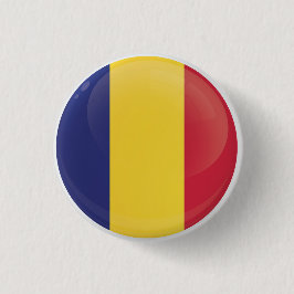 Roemeense ronde pictogramvlag ronde button 3,2 cm