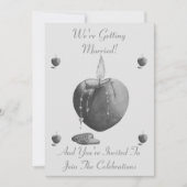 roemeense roodliefdeshartenkaars voor een bruiloft kaart (Voorkant)