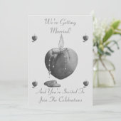 roemeense roodliefdeshartenkaars voor een bruiloft kaart (Staand voorkant)