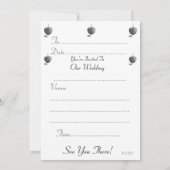 roemeense roodliefdeshartenkaars voor een bruiloft kaart (Achterkant)