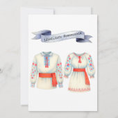 Roemeense roots folk kostuum traditionele kleding kaart (Achterkant)