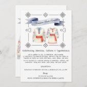 Roemeense roots folk kostuum traditionele kleding kaart (Voorkant / Achterkant)