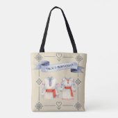 Roemeense roots folk kostuum traditionele kleding tote bag (Achterkant)