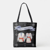 Roemeense roots folk kostuum traditionele kleding tote bag (Achterkant)