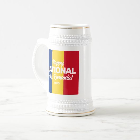 Roemeense staatsvlag bierpul (Voorkant links)