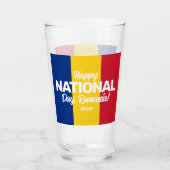 Roemeense staatsvlag glas (Voorkant)