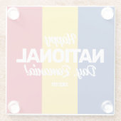 Roemeense staatsvlag glazen onderzetter (Achterkant)