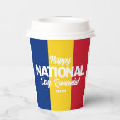 Roemeense staatsvlag papieren bekers (Achterkant)