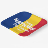 Roemeense staatsvlag papieren bordje (Gebogen)