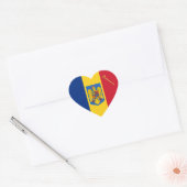 Roemeense sticker, hart, patriottische Roemeense v Hart Sticker (Envelop)