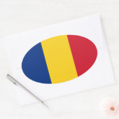 Roemeense Sticker voor de vlag van ovale (Envelop)