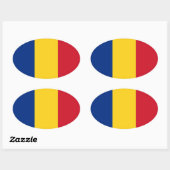 Roemeense Sticker voor de vlag van ovale (Vel)