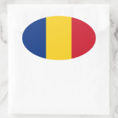 Roemeense Sticker voor de vlag van ovale (Tas)