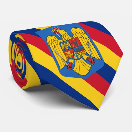Roemeense Stropdassen, mode Roemeense vlag Stropdas (Opgerold)