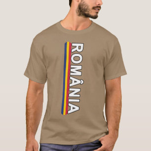 Roemeense Taal Sportieve Stijl Vlag En Embleem mei T-shirt