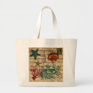 roemeense tropische kustzeepaardzeester grote tote bag